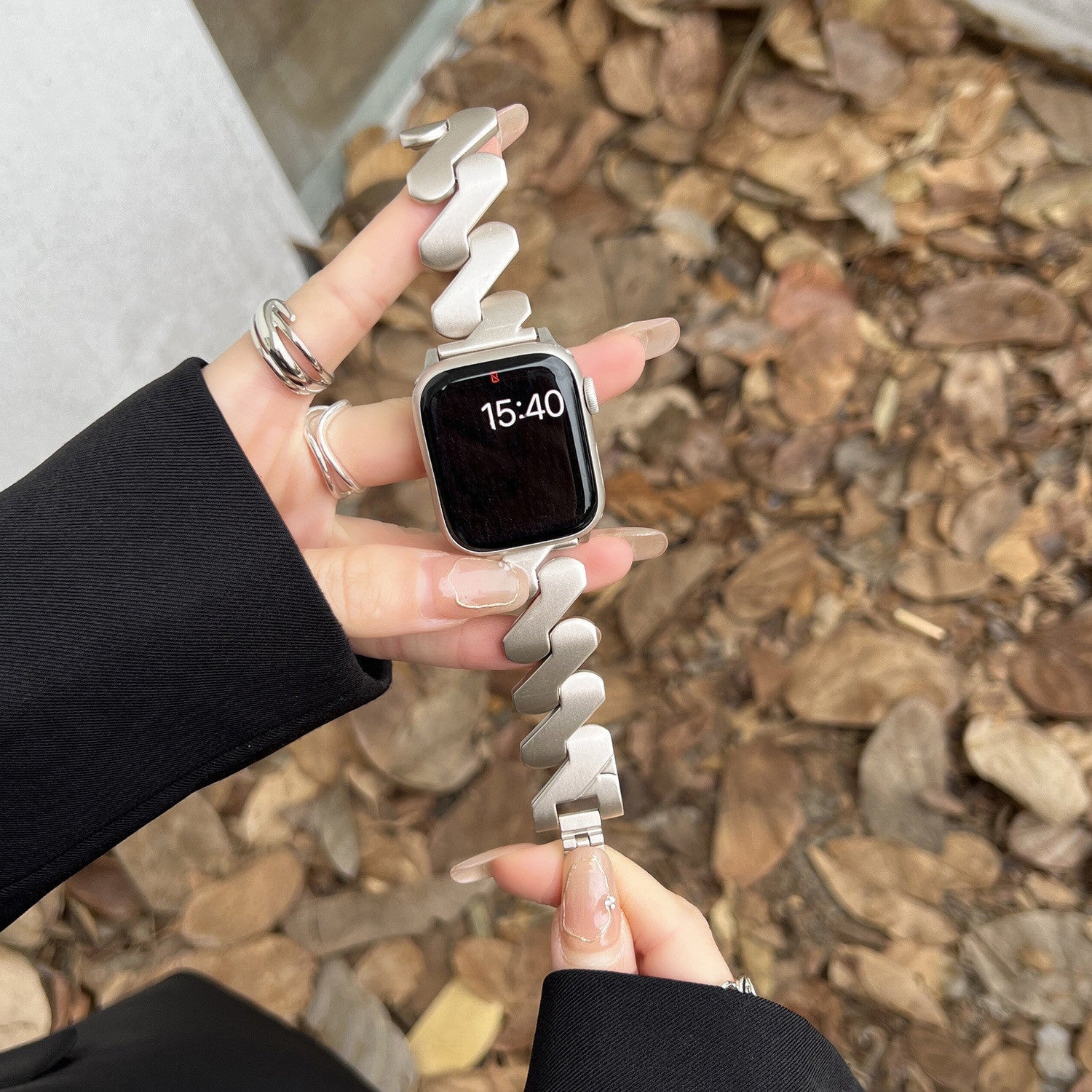 Women’s Stainless Steel Mobius Bracelet for Apple Watch