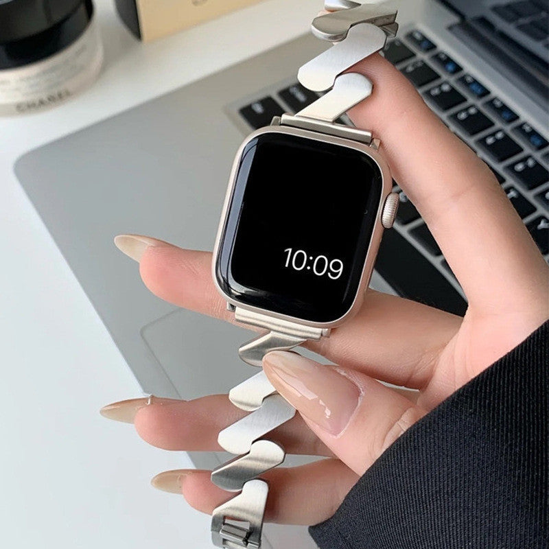 Women’s Stainless Steel Mobius Bracelet for Apple Watch