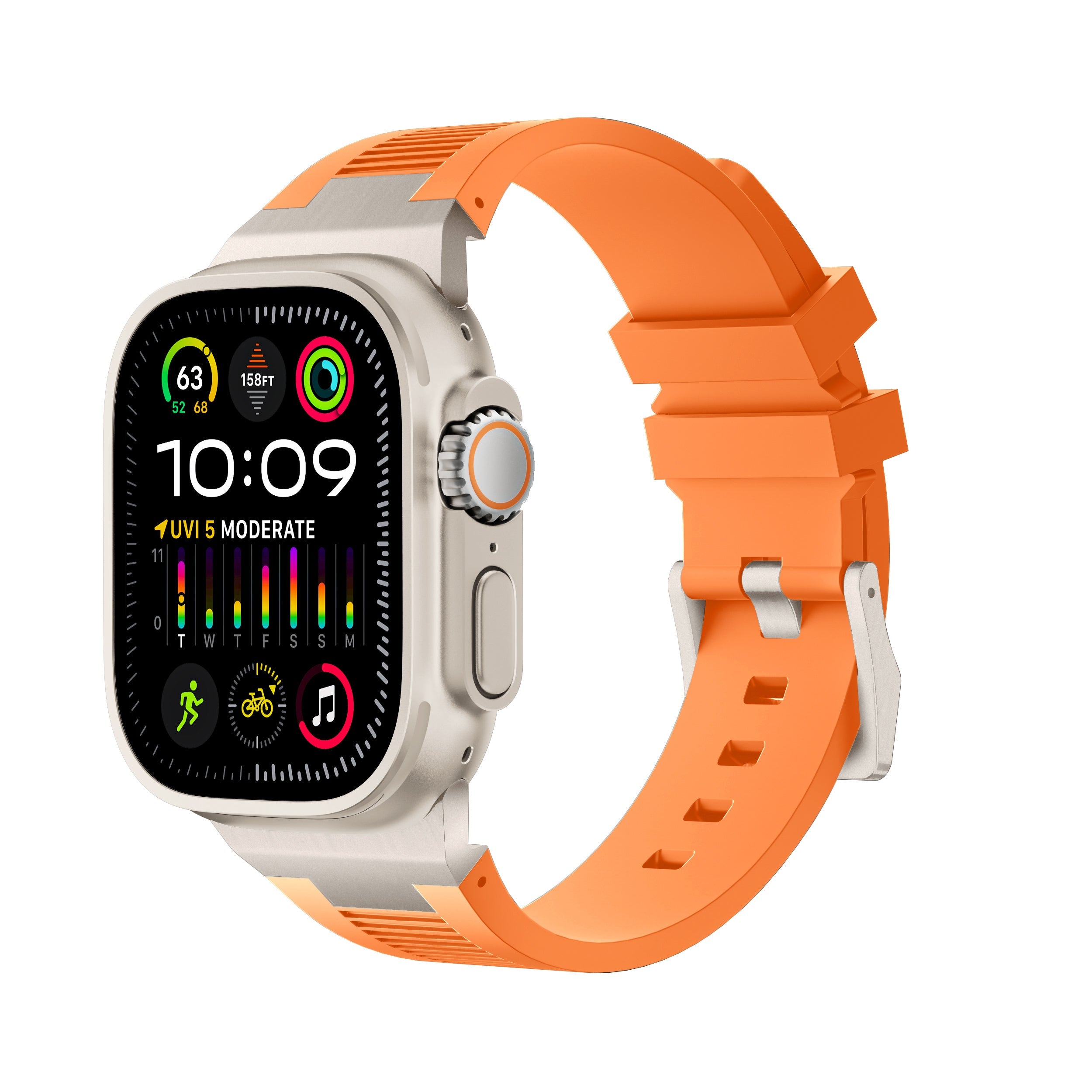 Silicone Apple Watch Band with Metal Connector – Secure Fit