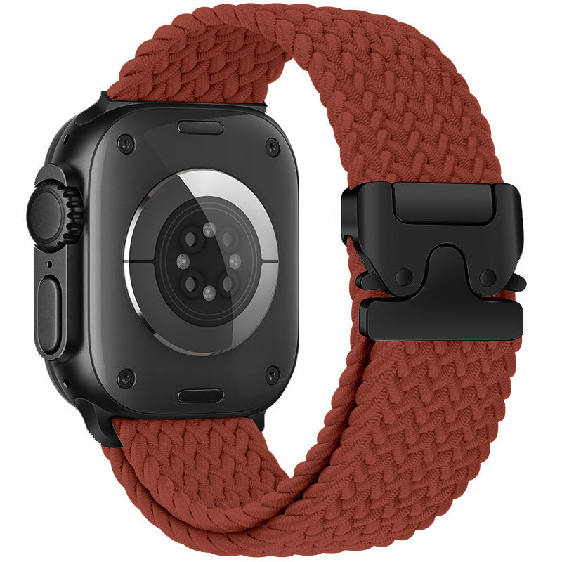 Braided Nylon Apple Watch Band with Parachute Buckle