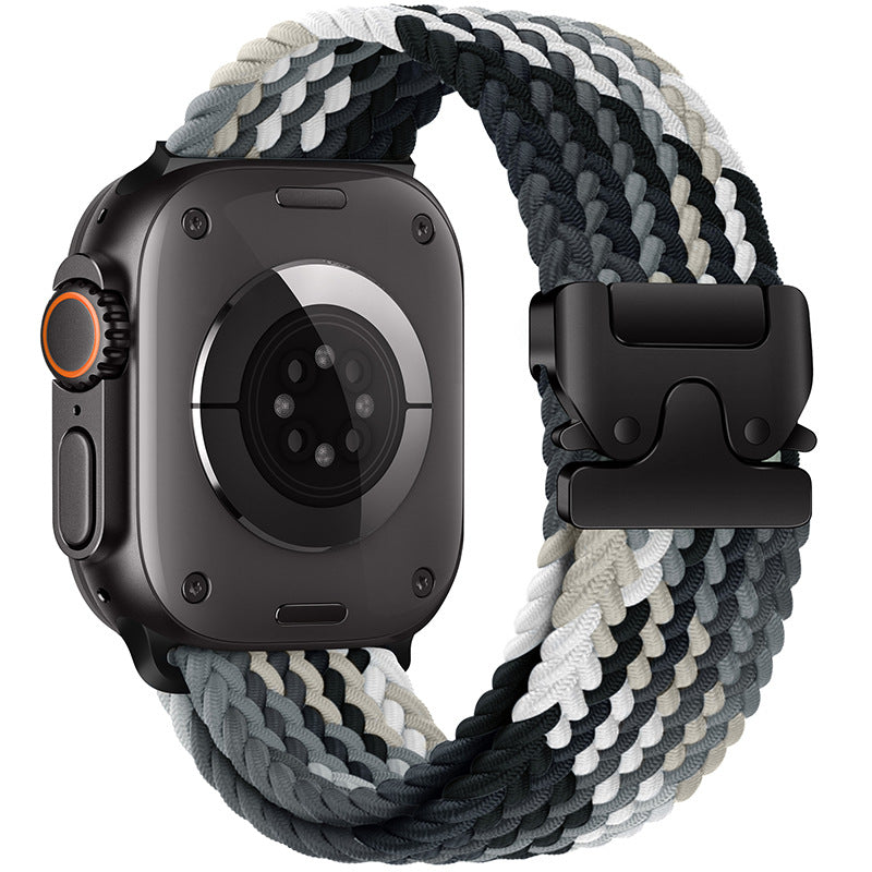 Braided Nylon Apple Watch Band with Parachute Buckle