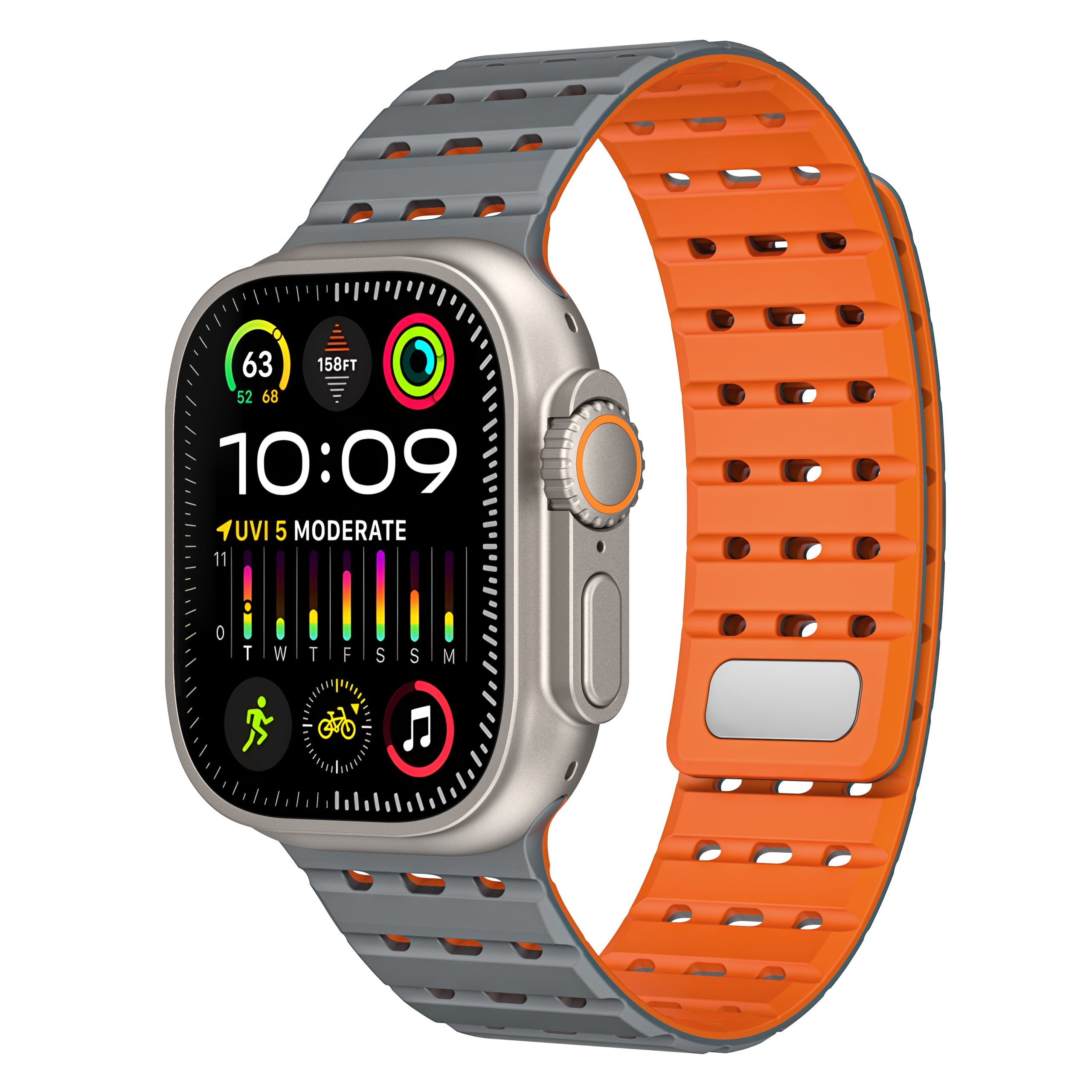 Premium Apple Watch Silicone Strap – Magnetic Closure and Secure Design