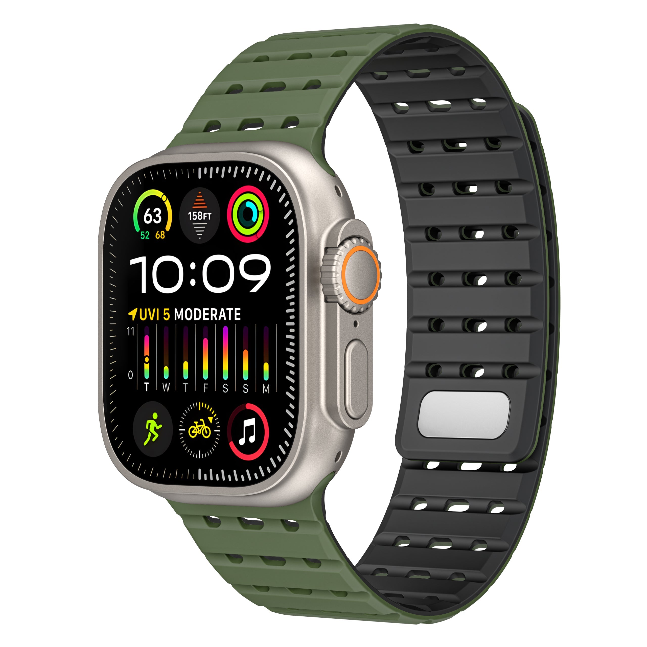Premium Apple Watch Silicone Strap – Magnetic Closure and Secure Design