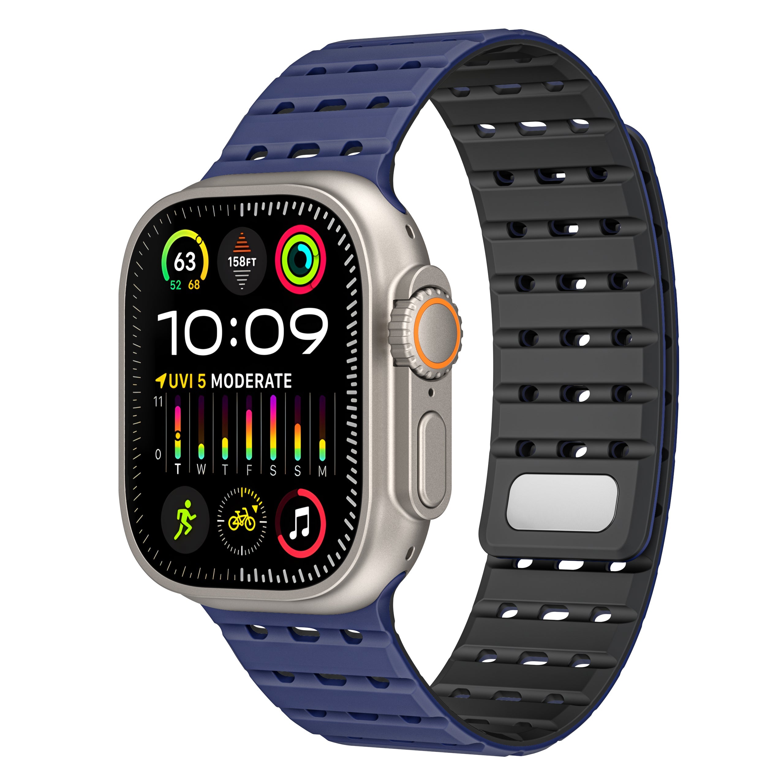 Premium Apple Watch Silicone Strap – Magnetic Closure and Secure Design