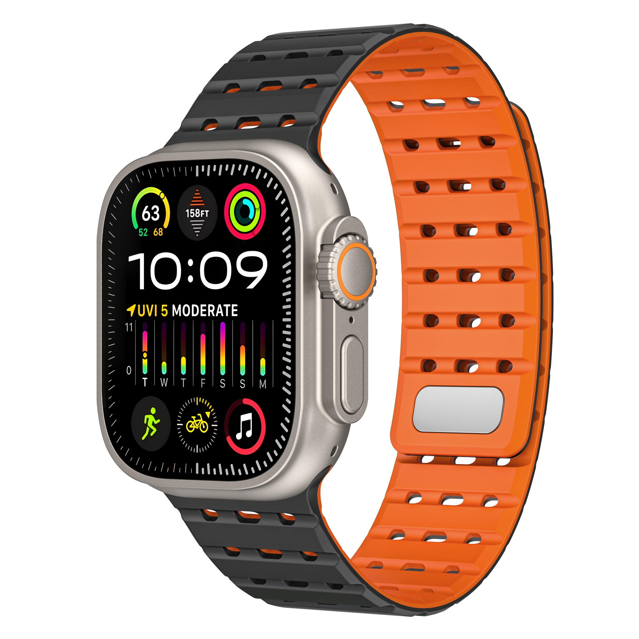 Premium Apple Watch Silicone Strap – Magnetic Closure and Secure Design