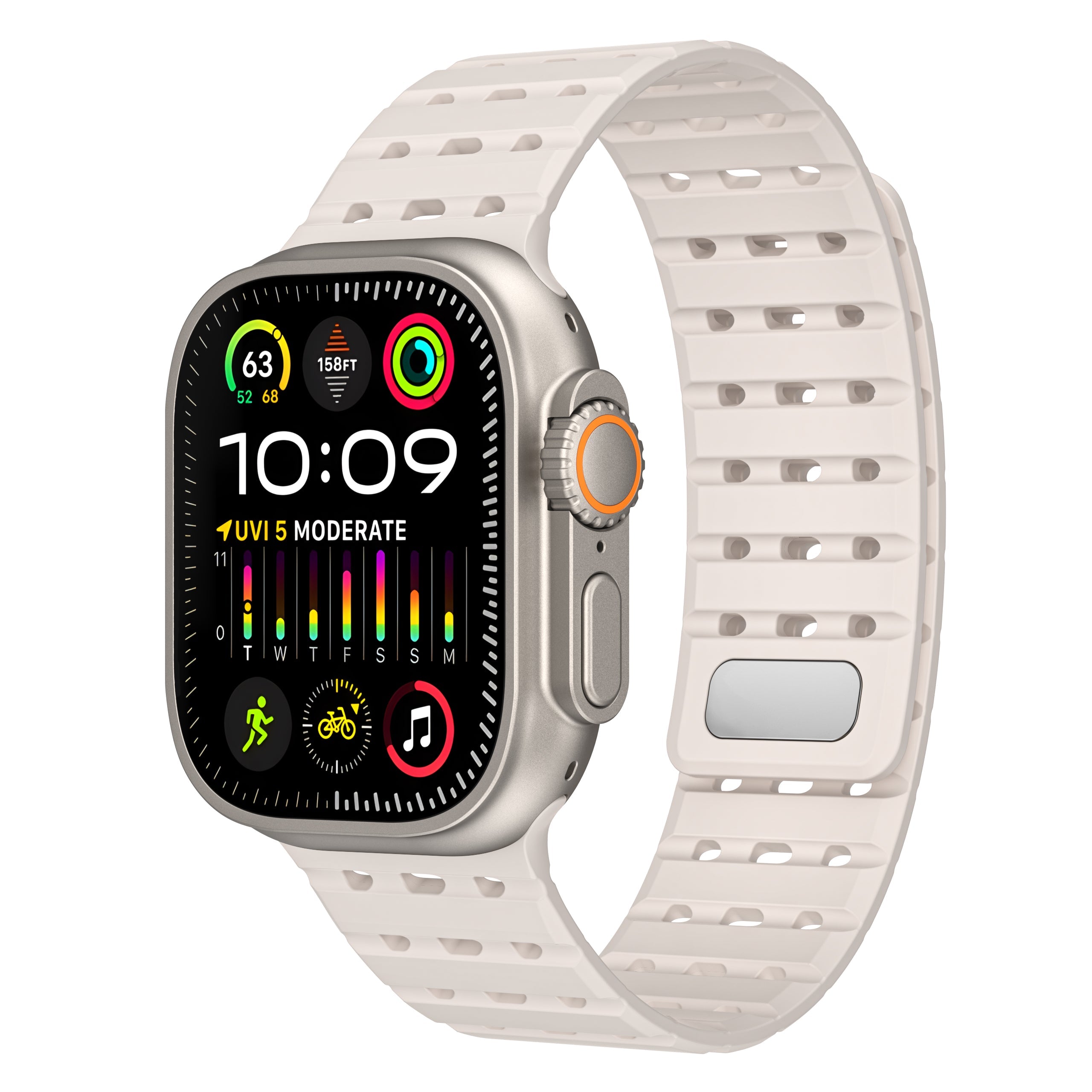 Premium Apple Watch Silicone Strap – Magnetic Closure and Secure Design