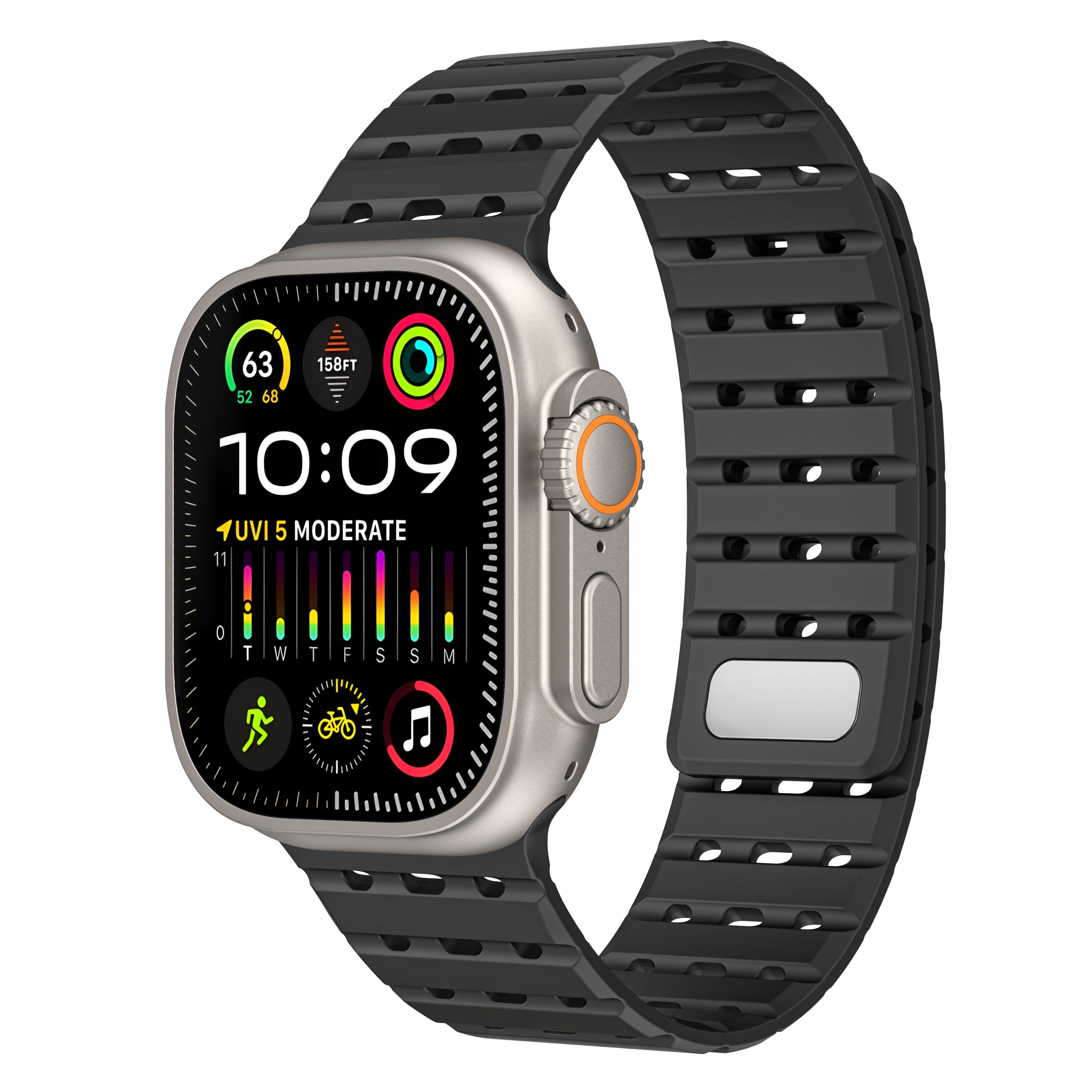 Premium Apple Watch Silicone Strap – Magnetic Closure and Secure Design