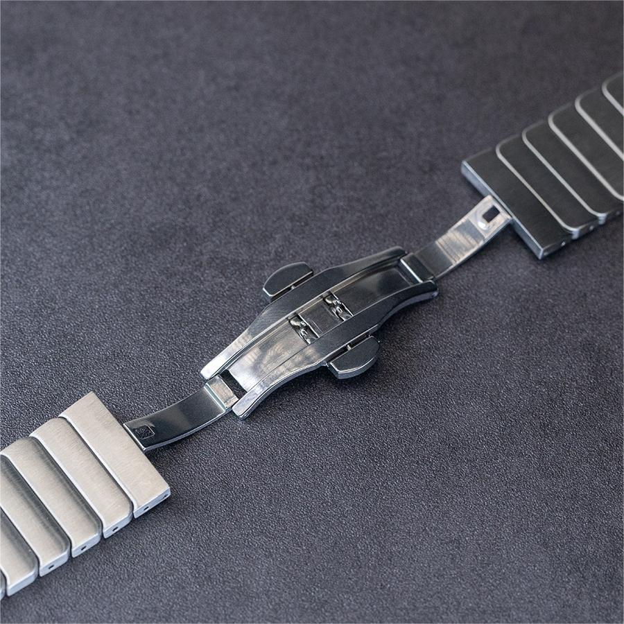 Premium Men’s Apple Watch Stainless Steel Band – Elegant Butterfly Buckle