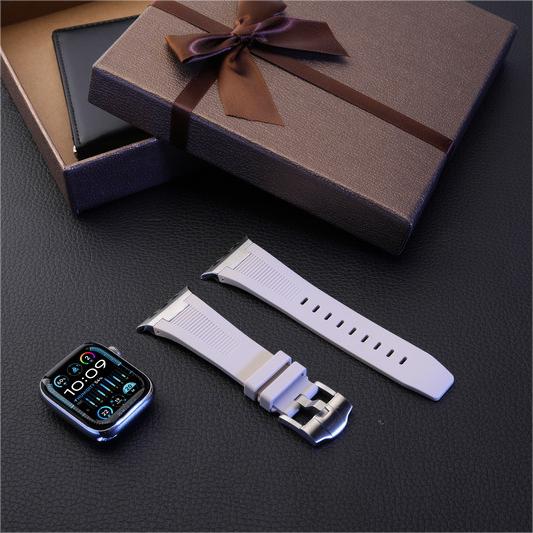 Silicone Apple Watch Band with Metal Connector – Secure Fit