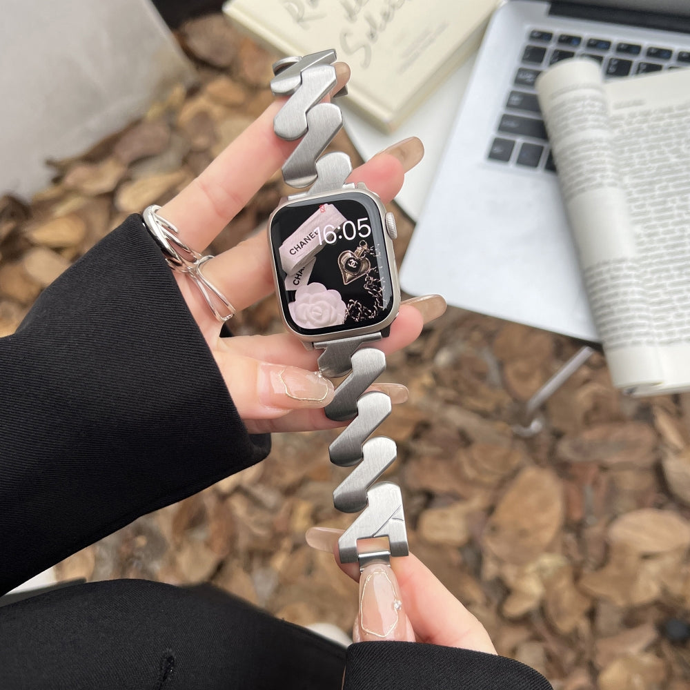 Women’s Stainless Steel Mobius Bracelet for Apple Watch