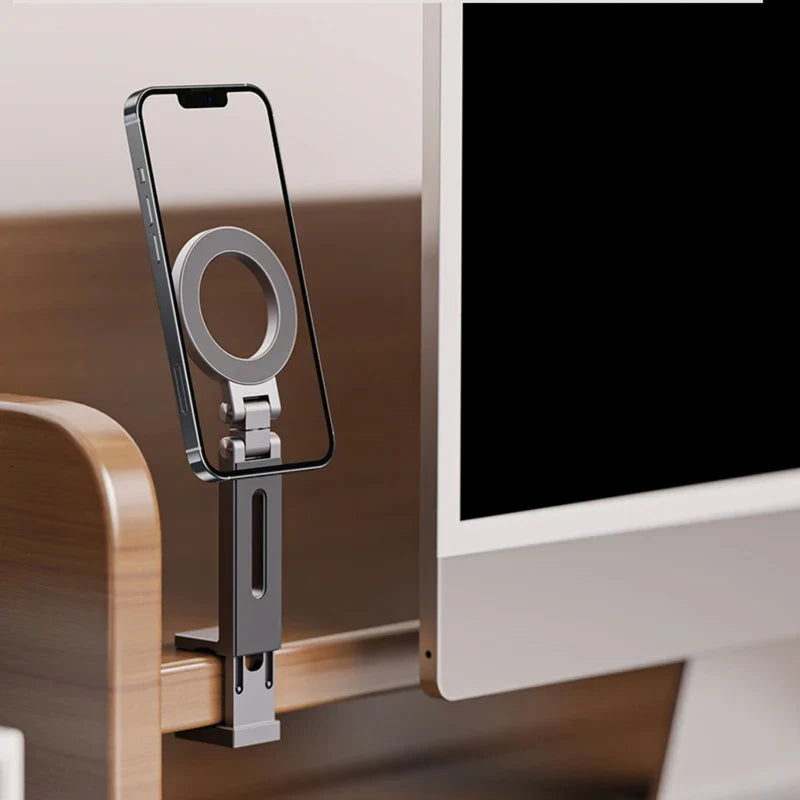 Portable Magnetic Phone Stand – Aluminium Build with MagSafe Support