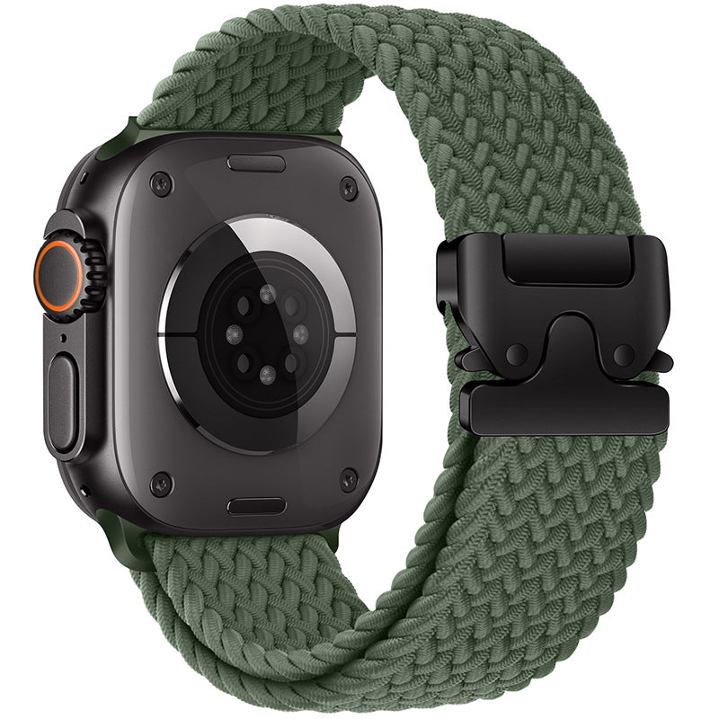 Braided Nylon Apple Watch Band with Parachute Buckle
