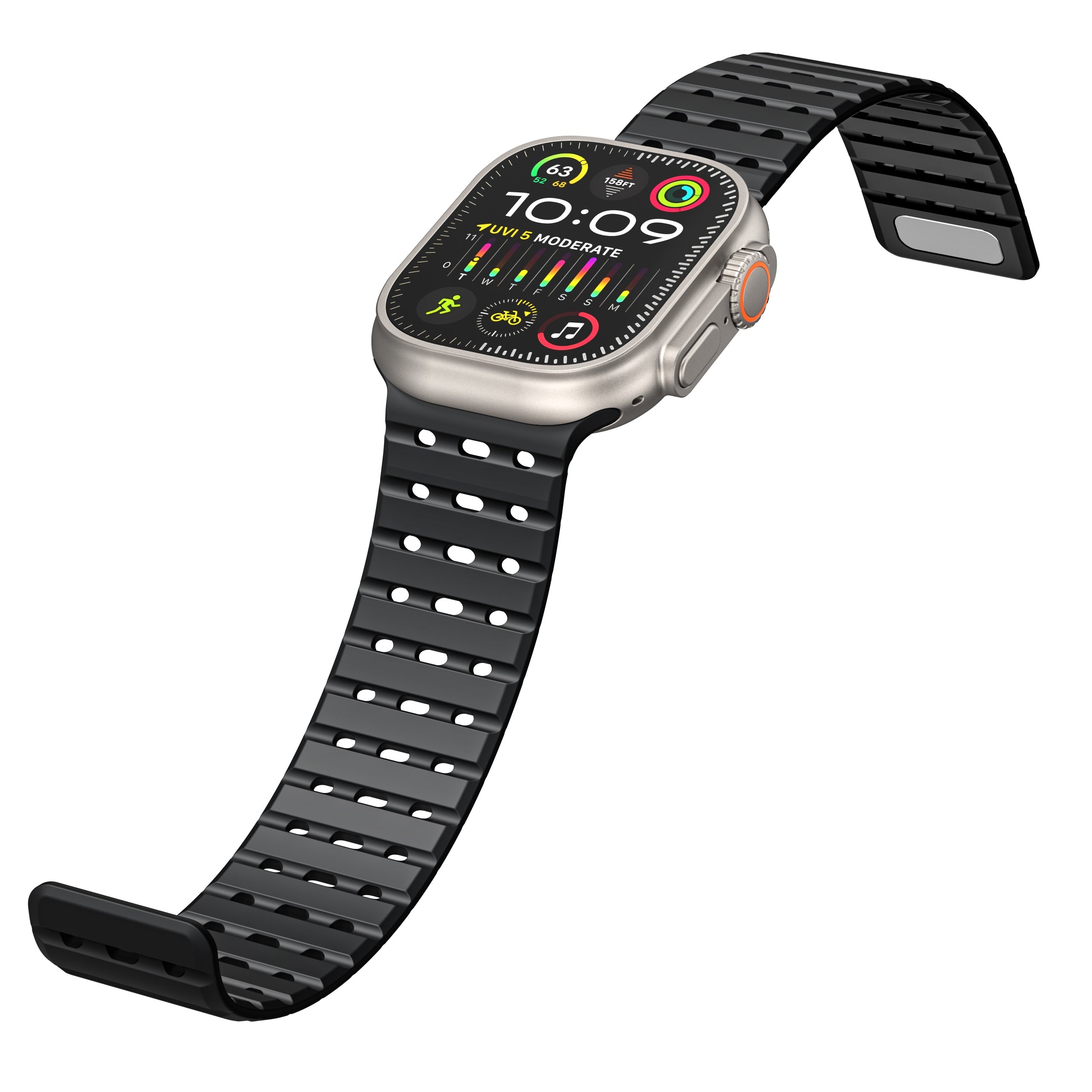 Premium Apple Watch Silicone Strap – Magnetic Closure and Secure Design