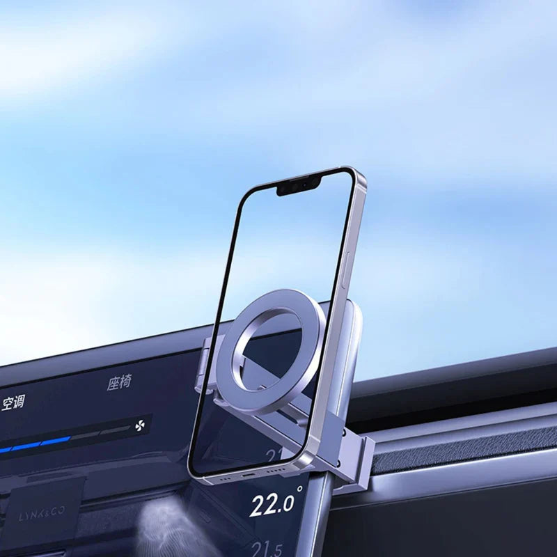 Portable Magnetic Phone Stand – Aluminium Build with MagSafe Support