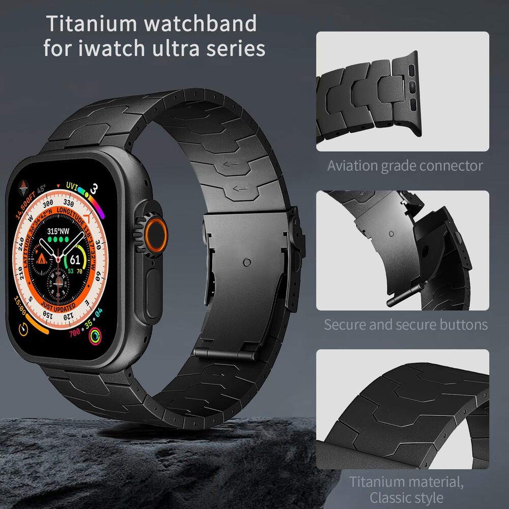 Premium Titanium Apple Watch Ultra Band – Lightweight & Magnetic Fit