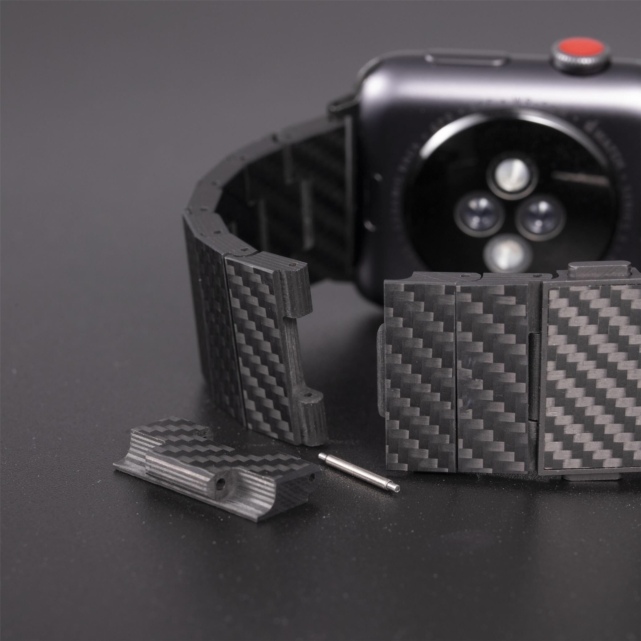 Premium Carbon Fiber Apple Watch Strap for Men – Sporty and Refined Style