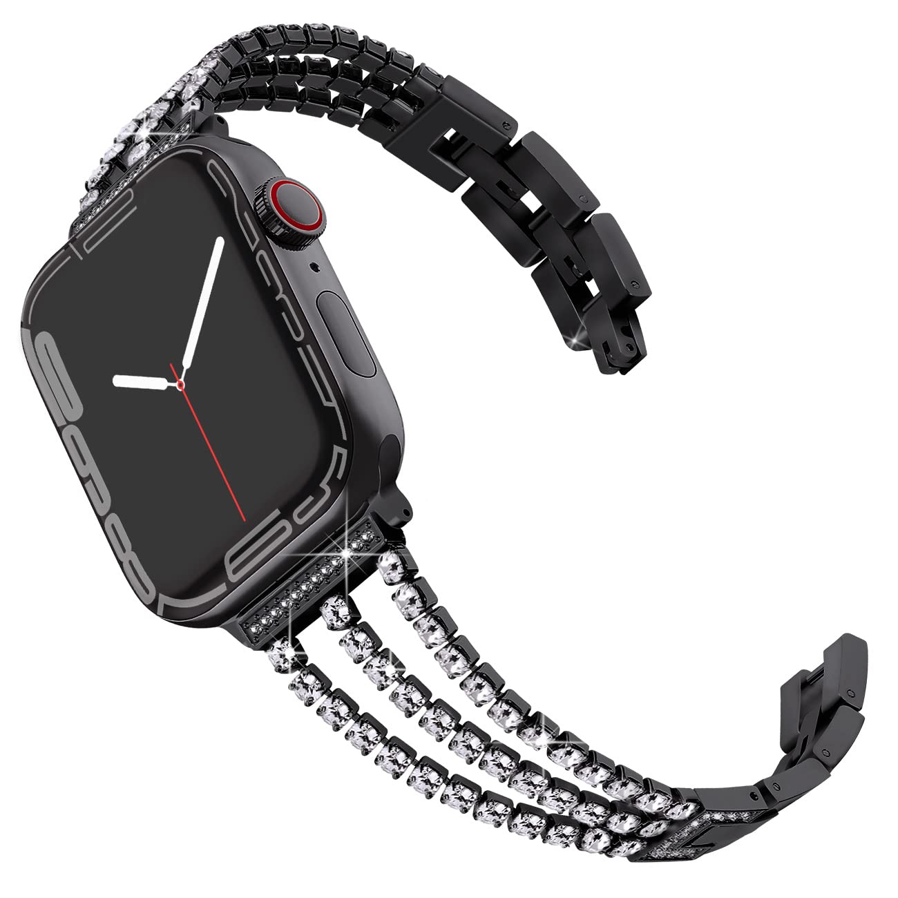 Women’s Crystal Bracelet for Apple Watch – Adjustable Link Band