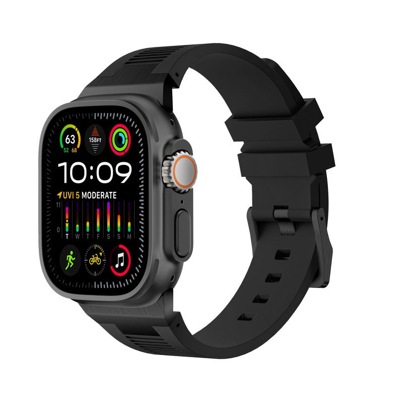 Silicone Apple Watch Band with Metal Connector – Secure Fit