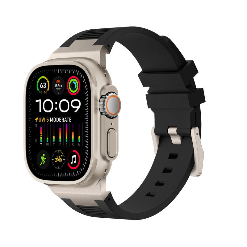 Silicone Apple Watch Band with Metal Connector – Secure Fit