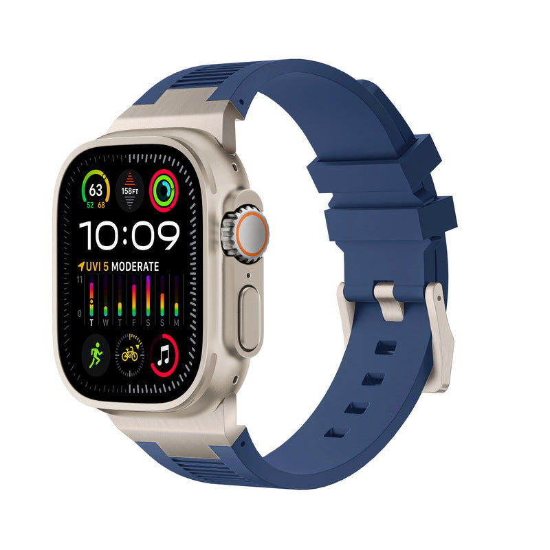 Silicone Apple Watch Band with Metal Connector – Secure Fit