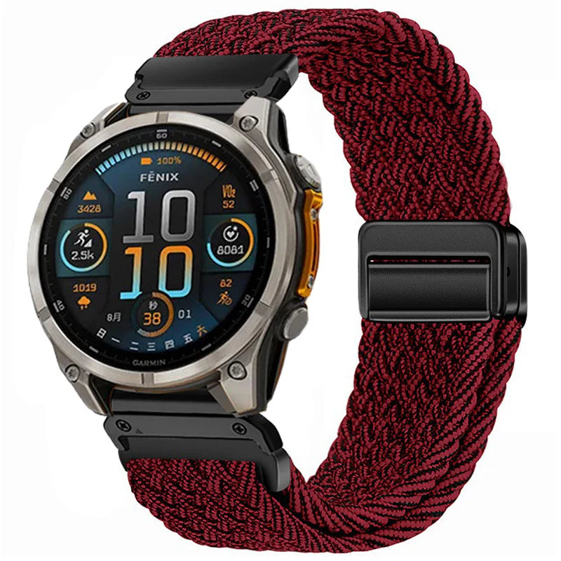 Garmin QuickFit Nylon Strap with Magnetic Buckle – Premium Adjustable Fit