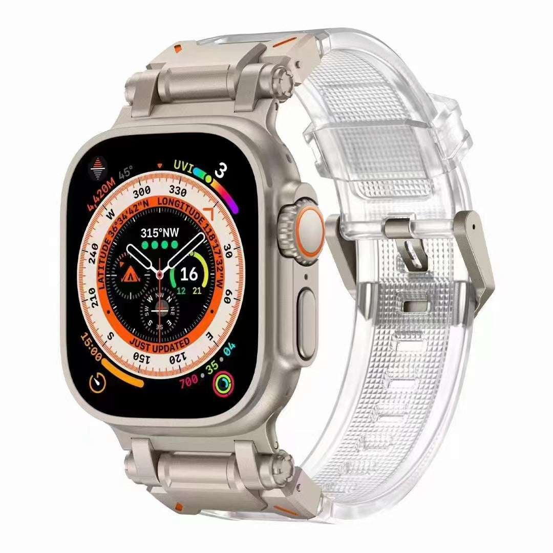 Explorer Silicone Band for Apple Watch Ultra – Titanium Adapter and Secure Fit