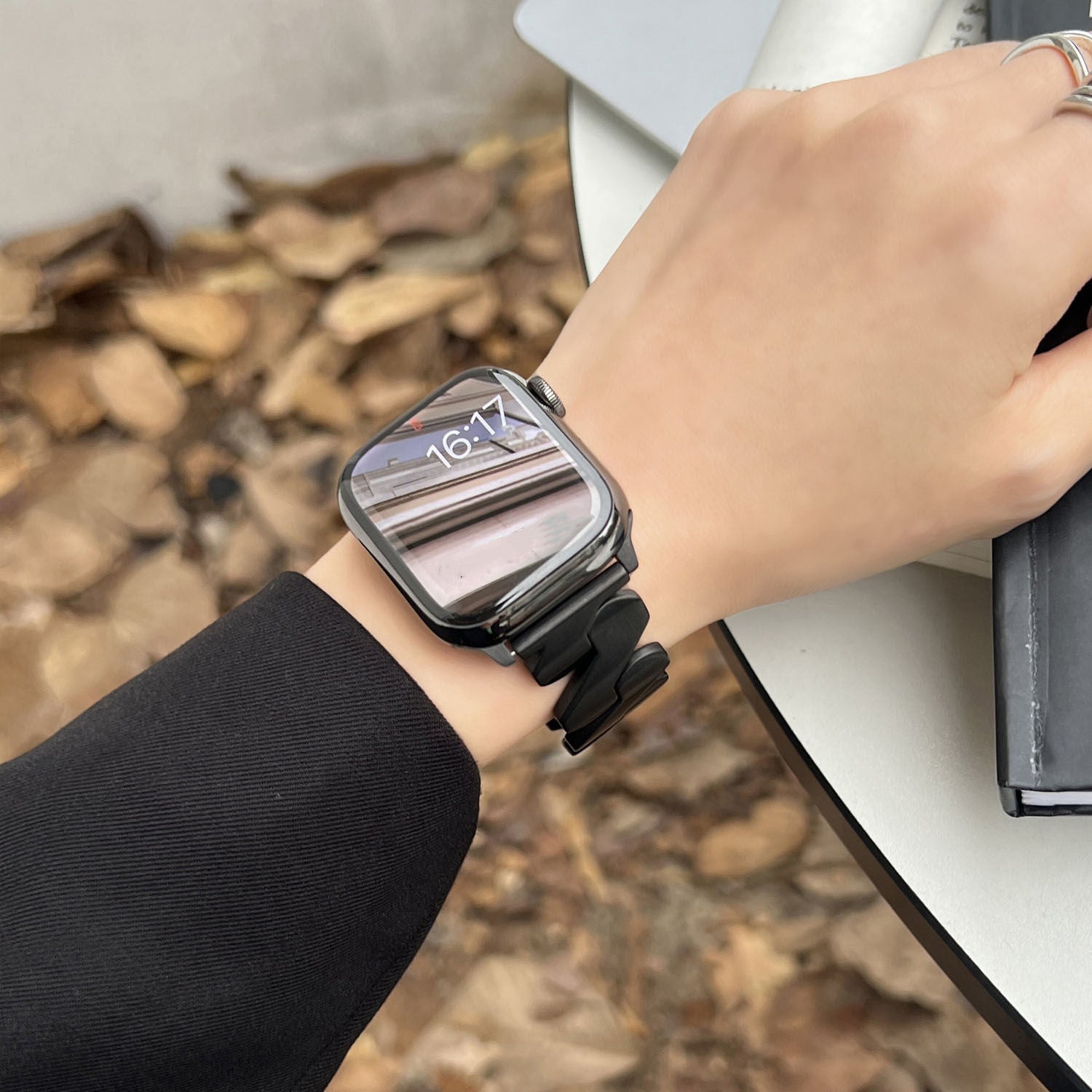 Women’s Stainless Steel Mobius Bracelet for Apple Watch