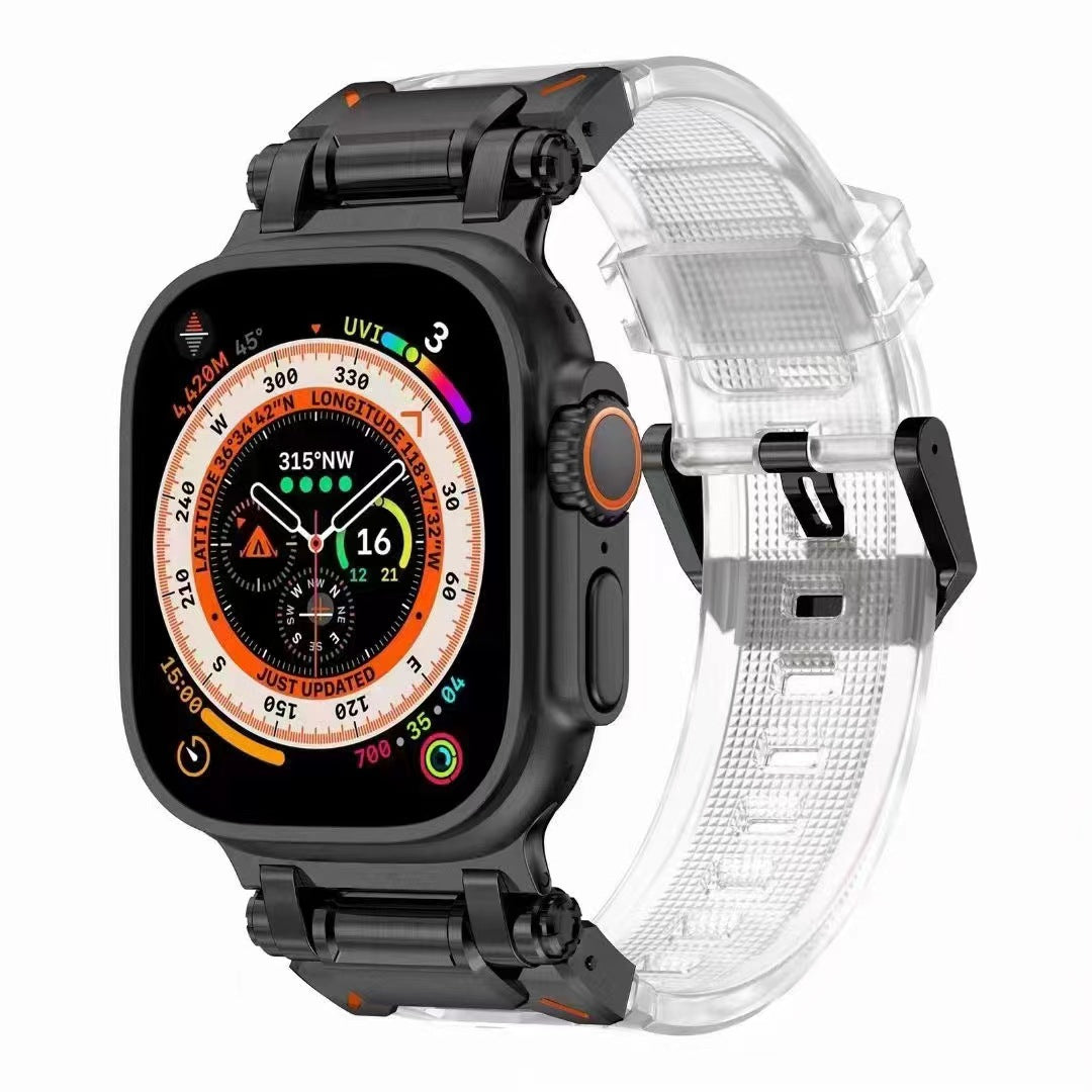 Explorer Silicone Band for Apple Watch Ultra – Titanium Adapter and Secure Fit