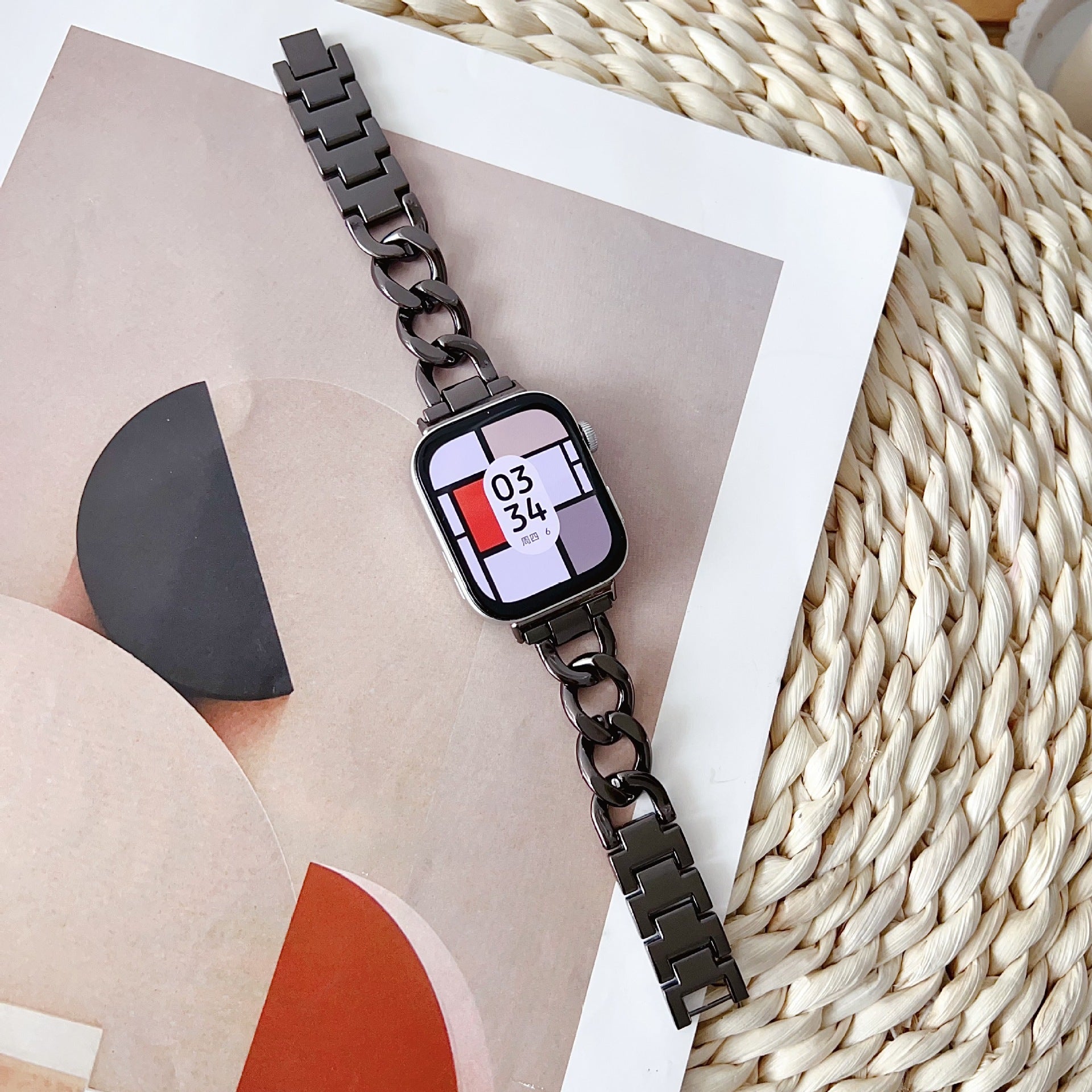Women’s Luxury Apple Watch Bracelet – Elegant Stainless Steel Link Design