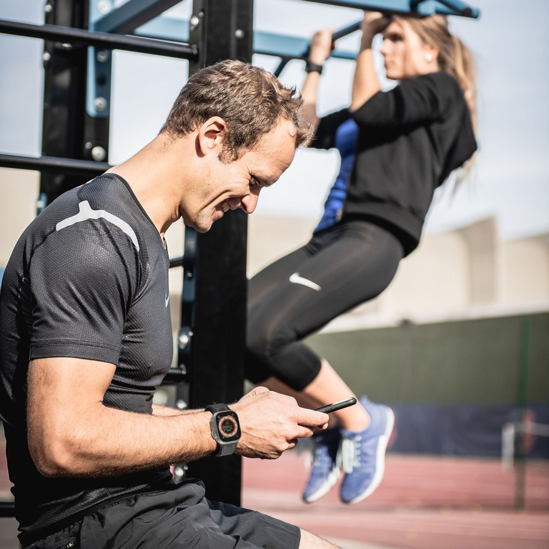 Bicolor Sport Silicone Apple Watch Band – Comfortable Fit