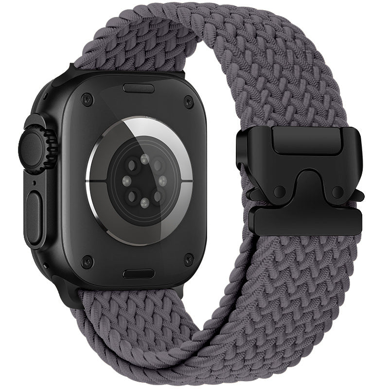 Braided Nylon Apple Watch Band with Parachute Buckle