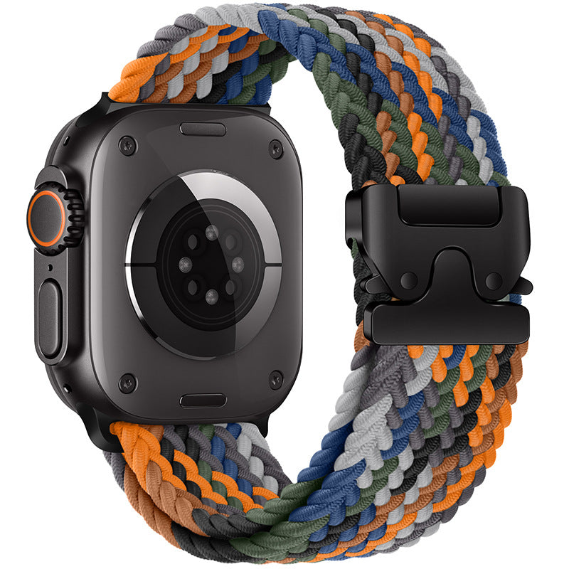 Braided Nylon Apple Watch Band with Parachute Buckle