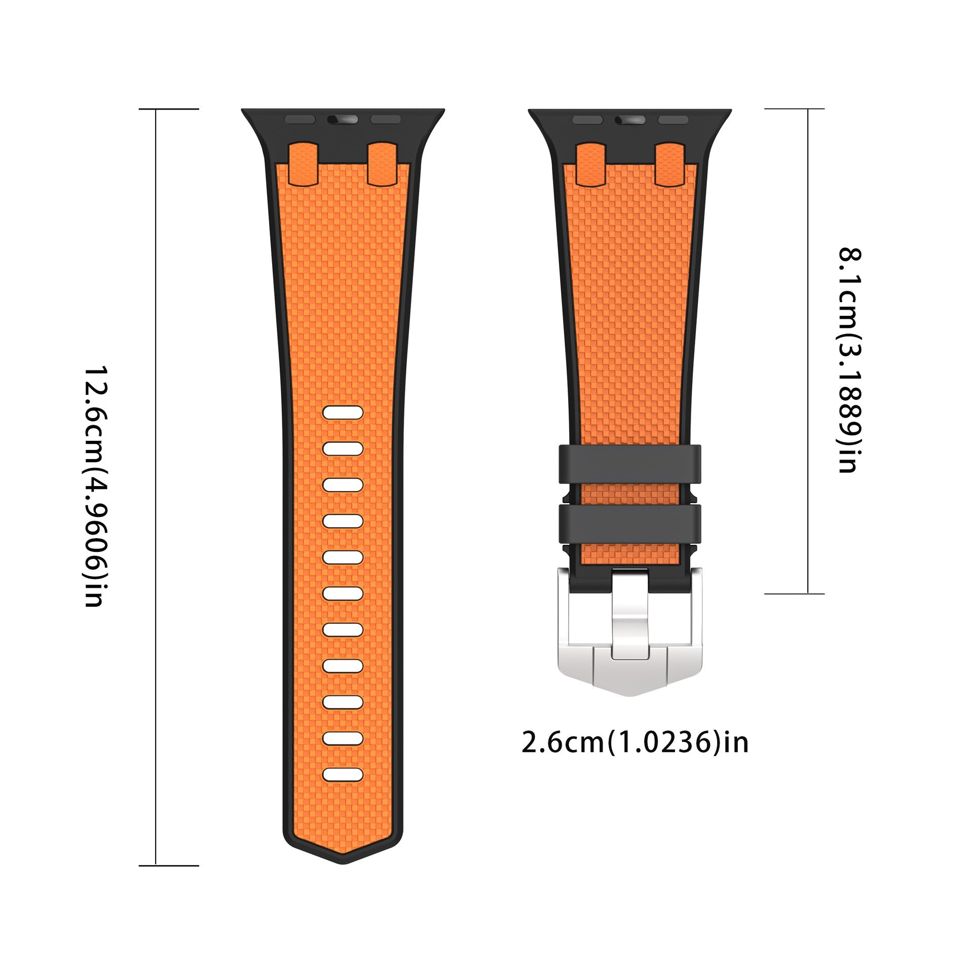 Bicolor Sport Silicone Apple Watch Band – Comfortable Fit
