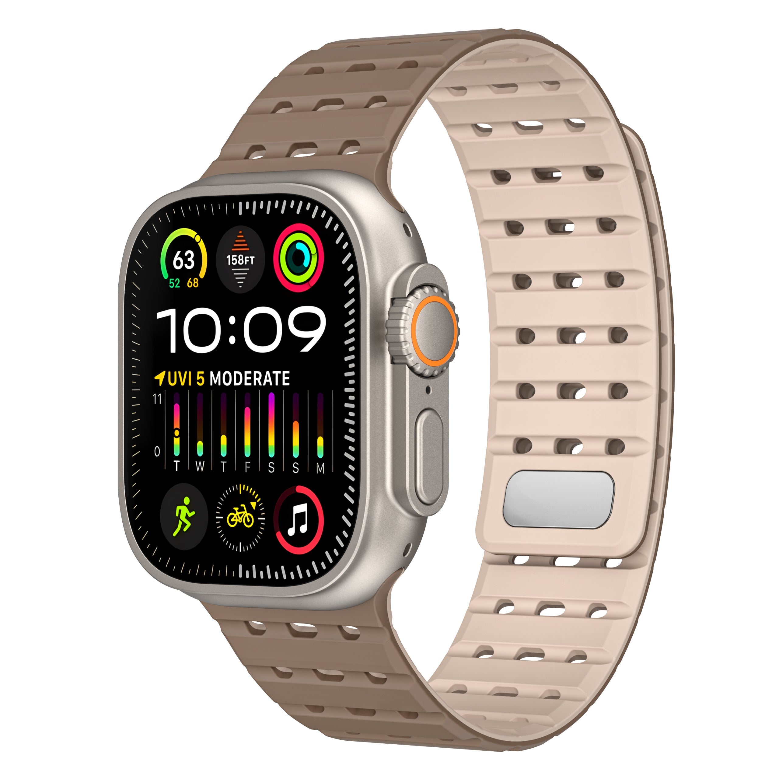 Premium Apple Watch Silicone Strap – Magnetic Closure and Secure Design