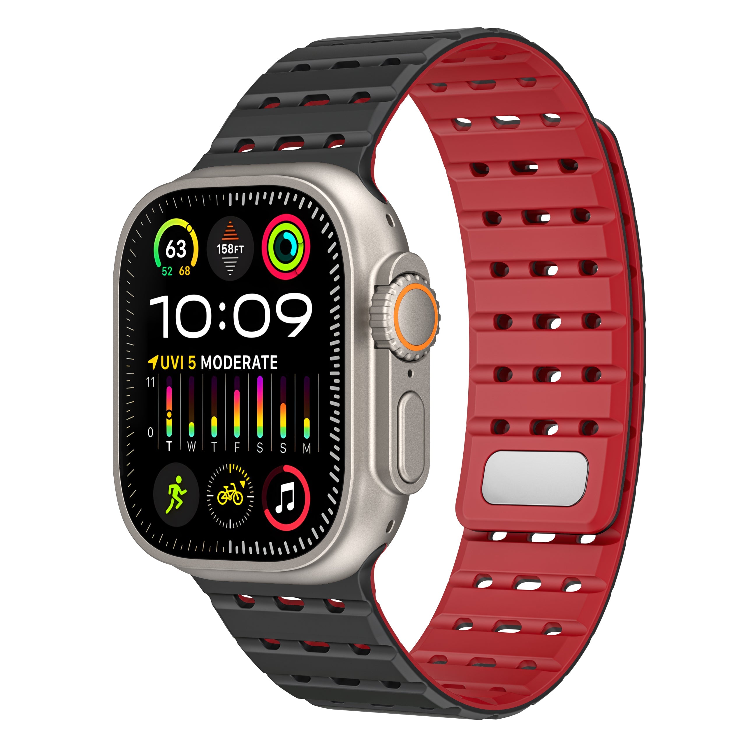 Premium Apple Watch Silicone Strap – Magnetic Closure and Secure Design