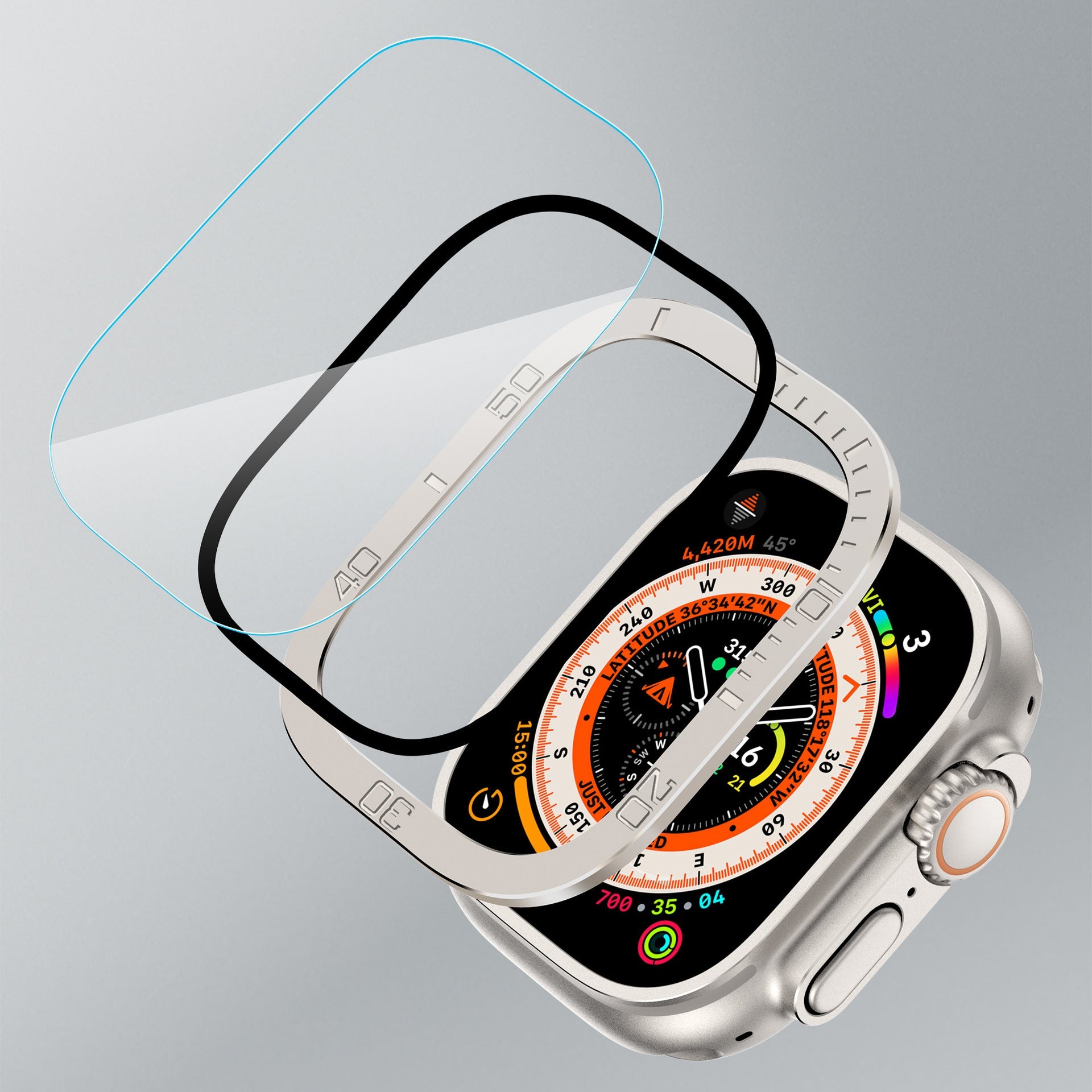 Tempered Glass Screen Protector for Apple Watch Ultra 49mm