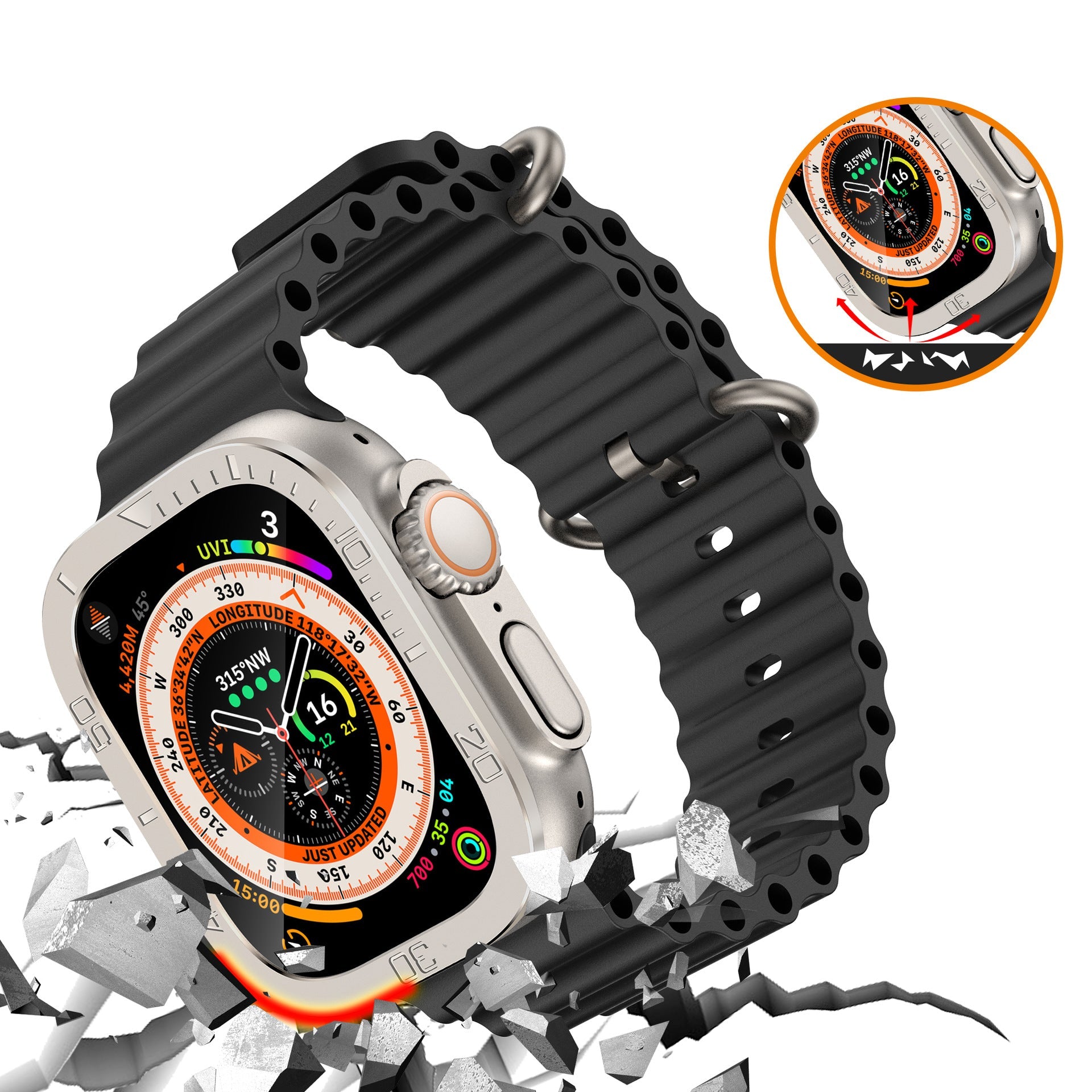Tempered Glass Screen Protector for Apple Watch Ultra 49mm