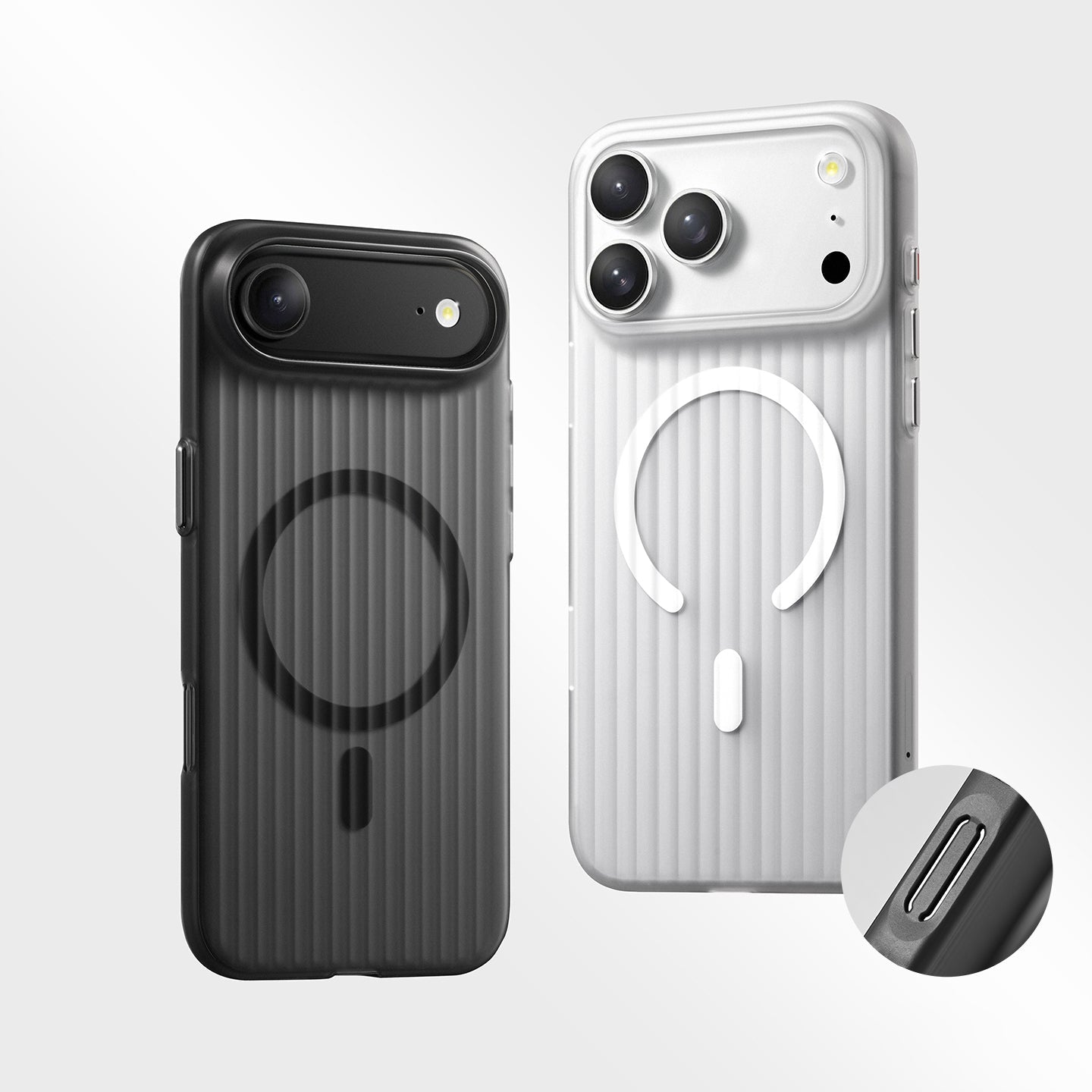 Premium Striped iPhone Case – Lightweight, MagSafe Compatible