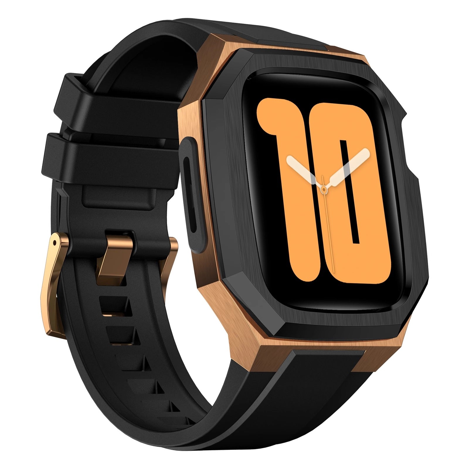 Stainless Steel Case with Rubber Band for Apple Watch
