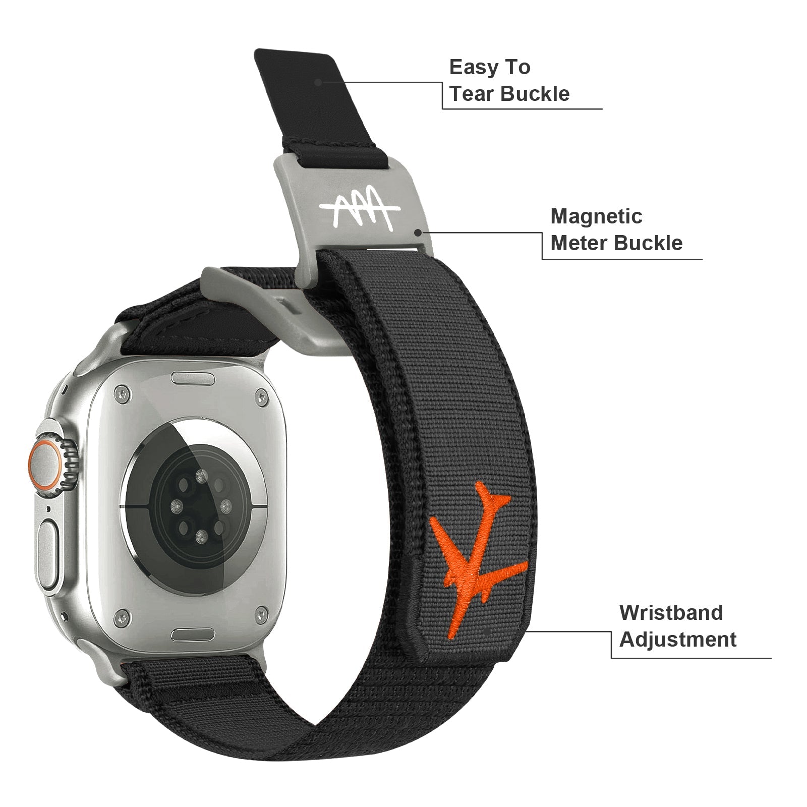 Sport Nylon Apple Watch Band with Magnetic Buckle
