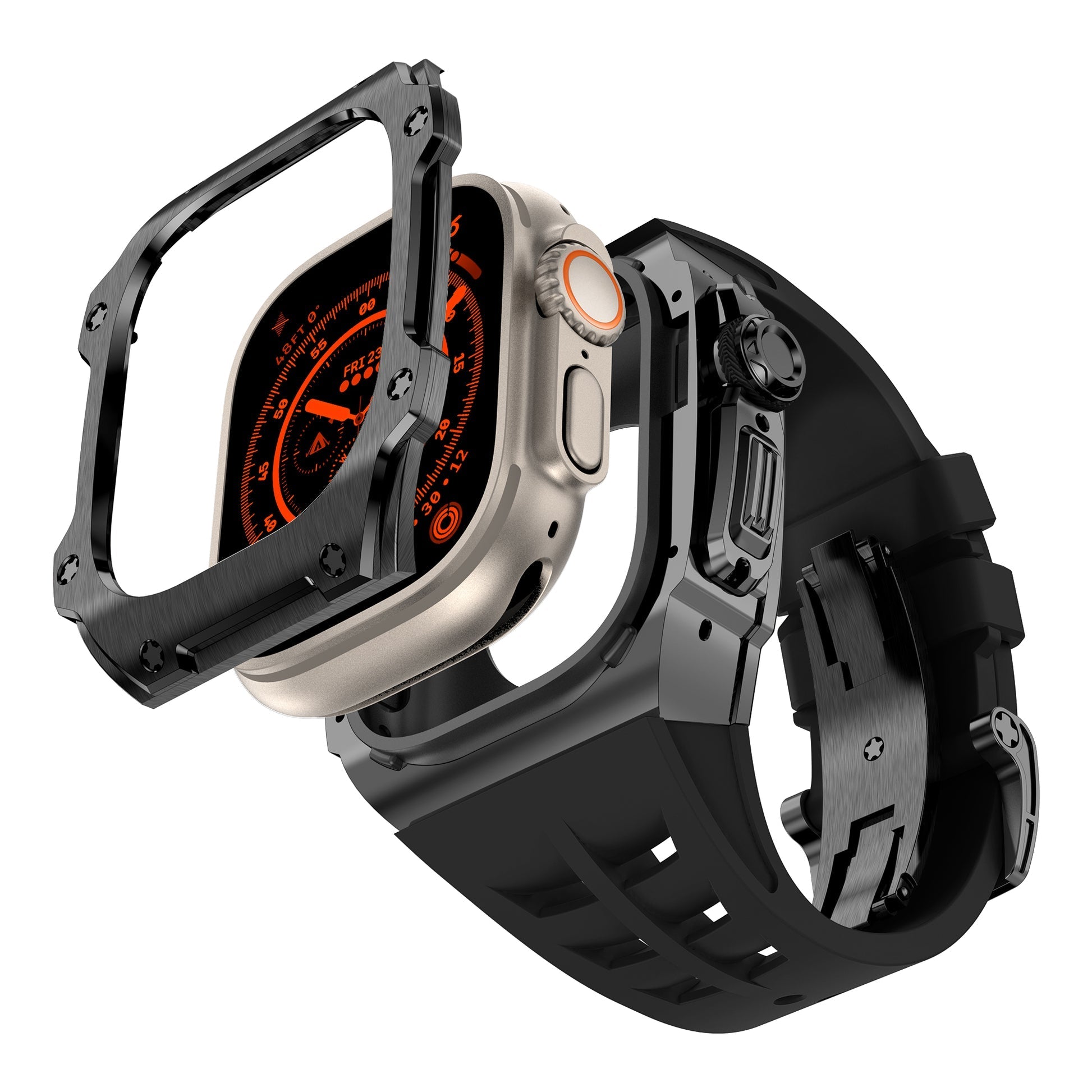 Apple Watch Ultra Black Stainless Steel Case – RM7015 Dark Vanguard