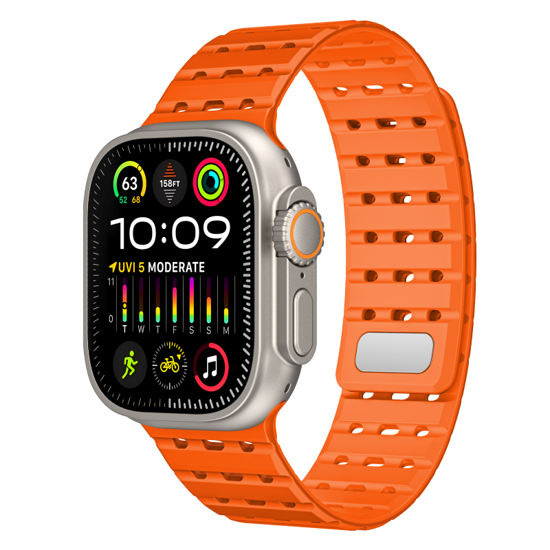 Premium Apple Watch Silicone Strap – Magnetic Closure and Secure Design