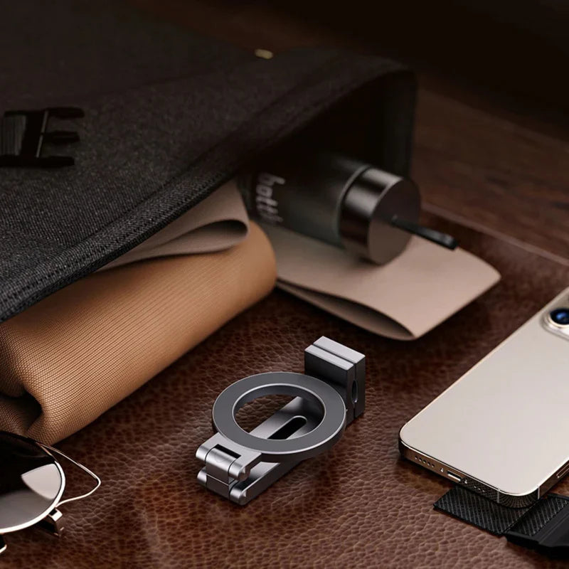 Portable Magnetic Phone Stand – Aluminium Build with MagSafe Support