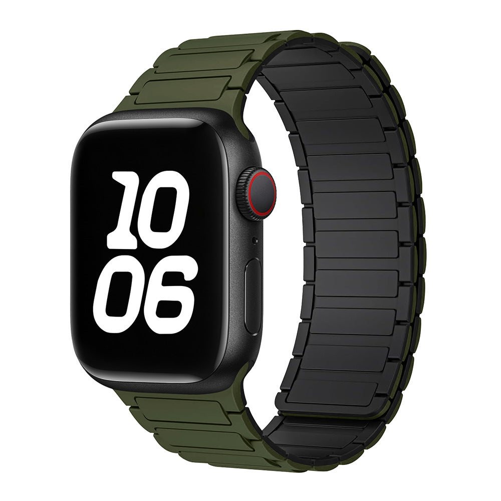 Magnetic Loop Apple Watch Band – Adjustable Premium Silicone