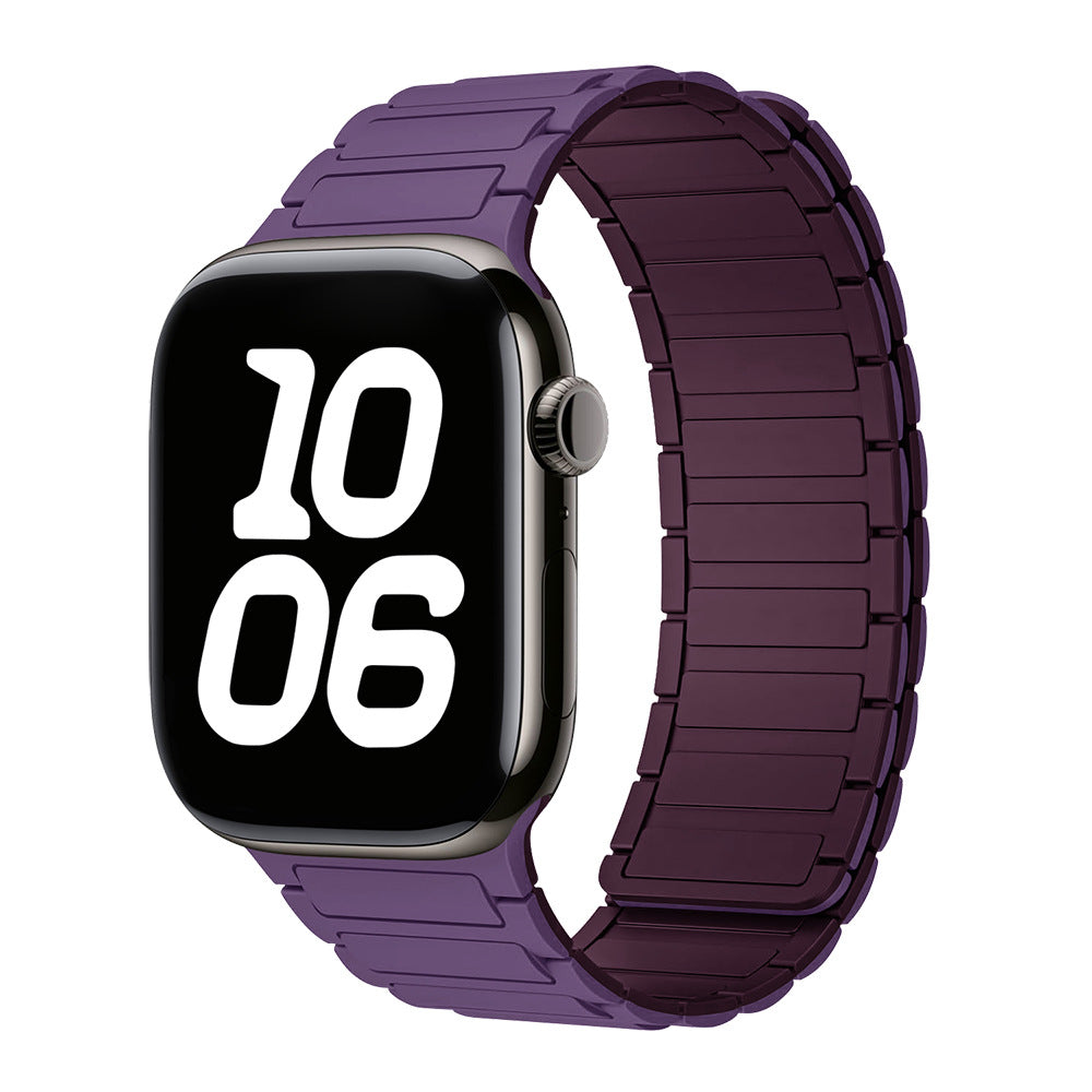 Magnetic Loop Apple Watch Band – Adjustable Premium Silicone