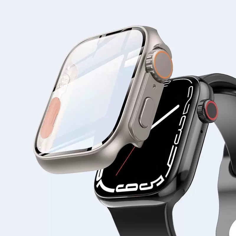 Ultra-Thin Waterproof Apple Watch Case with Tempered Glass