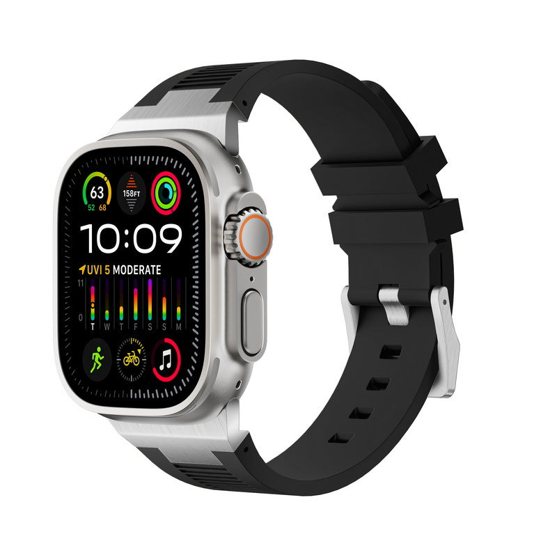 Silicone Apple Watch Band with Metal Connector – Secure Fit