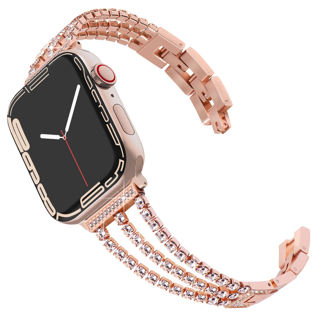 Women’s Crystal Bracelet for Apple Watch – Adjustable Link Band