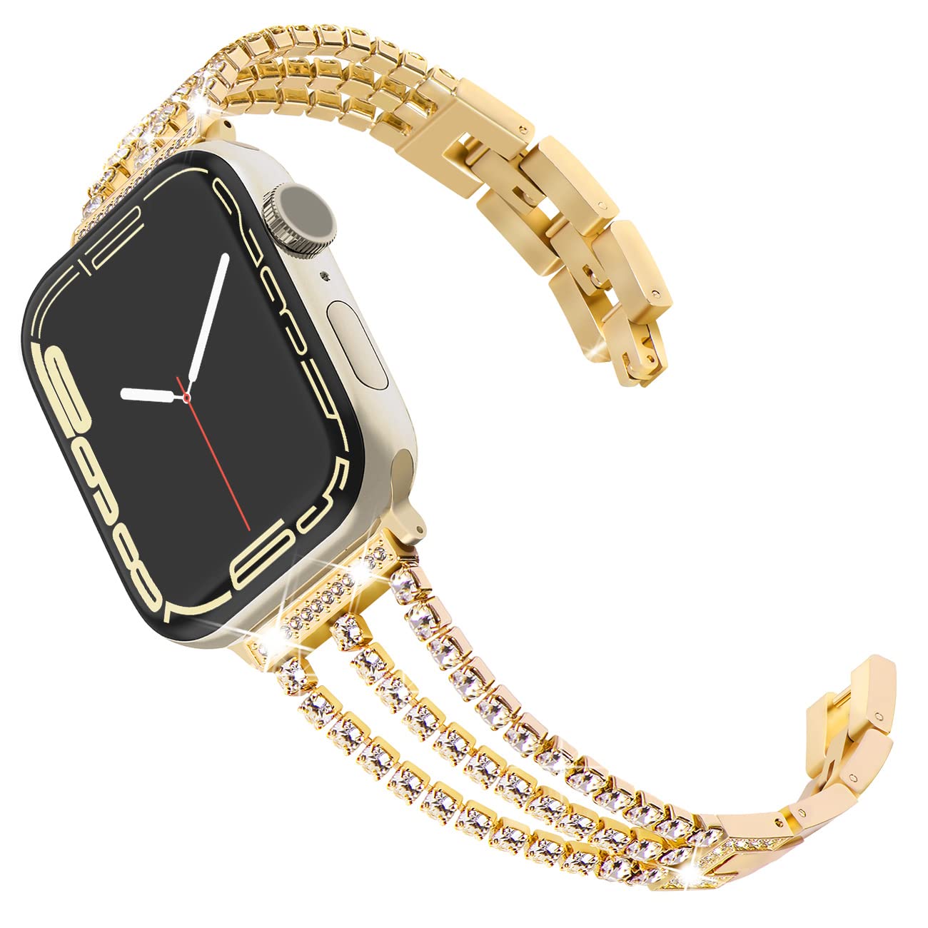 Women’s Crystal Bracelet for Apple Watch – Adjustable Link Band