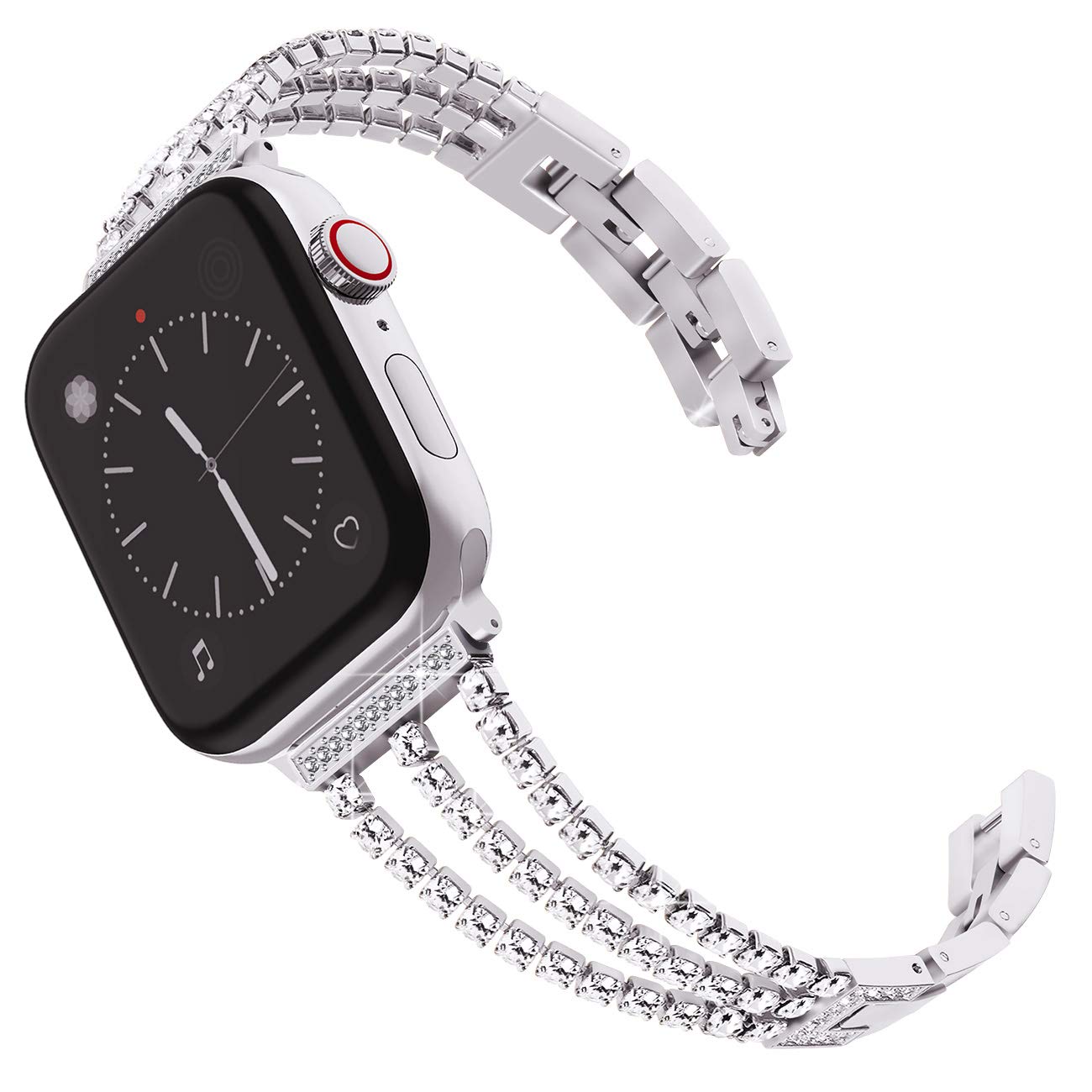 Women’s Crystal Bracelet for Apple Watch – Adjustable Link Band